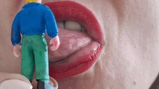 I'll play with your tiny body in my mouth till you cum and then I'll swallow you 4