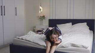 Naughty schoolgirl caught with toys - gets fucked and creamed as punishment