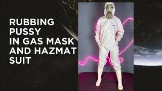 rubbing pussy in hazmat suit gas mask