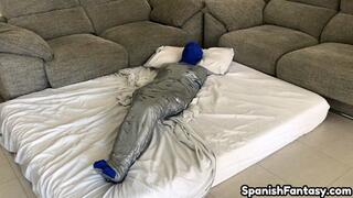 Zentai Girl mummified #4