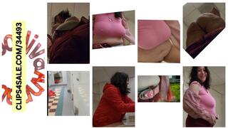 Giantess Elle After Hours Party in The Public Bathroom