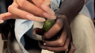 #254 - Long natural claws and piercing cucumber