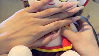 #255 - Scratching toy with my long natural nails