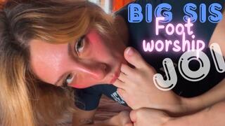 Big sis teaches you how to worship feet JOI VR POV ~ Elle Marz