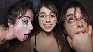 DADDYS FLOOR LICKING WHORE - She Made Him Cum In Her EYES - Audrey Reid