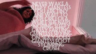 Never Wake a Sleepy Giantess you are tiny and wait to explore Lola while she naps Snoring Sleepy Gassy farting Giantesses Sexy Soles mkv
