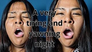 A very tired and yawning night