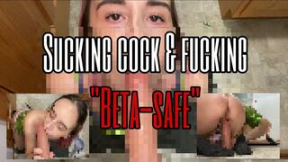 Sucking cock & Fucking "Beta Safe" (Censored porn)