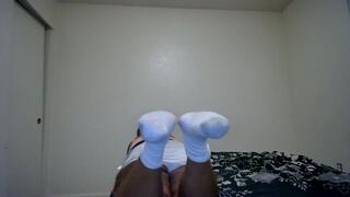 Showing off them feet in Panties