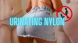 urinating in my nylons and playing with my wet feet