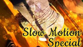 (POV) Kneeling piss shower in the morning sun in shirt panties and pretty knee socks (silent slow motion special)