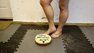 Birthday Cake Crush in Bare Feet