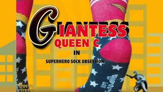 Giantess C and the Superhero Sock Obsession