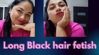 Fetish long black hair