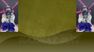 gas mask hazmat suit rubbing pussy fetish