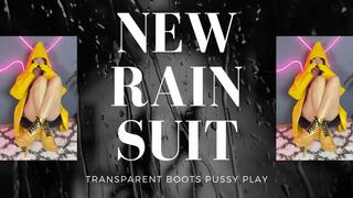 rubber suit new and transparent boots