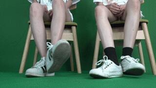 Two goddesses seductive and beautiful feet tempting, beautiful feet playing around!