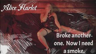 Post-BDSM smoke in my leathers