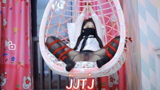 A girl who is played with by multiple adult toys