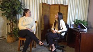 Pure POV Iris Steele and Madison Martin Spank Insurance Agent