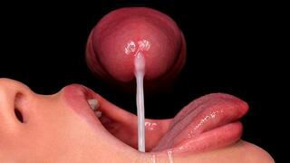 CLOSE UP: Best FREE Sloppy Mouth for your CUM! Use my CUM DUMPSTER! HOT Sucking Cock ASMR - BLOWJOB