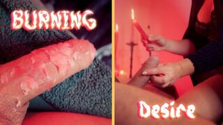 Burning Desire - Femdom Handjob and CBT Wax Play with Mistress Parannanza