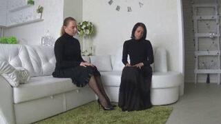 Virtuous woman have meeting with sexy client