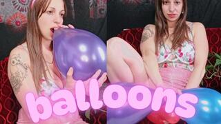 Bunny Bouncer Playful with My Balloons