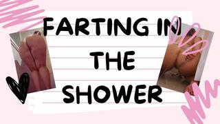 FARTING IN THE SHOWER: A LOT OF BUBLE FARTS!