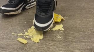 Bw black Nike sneakers crushing banana