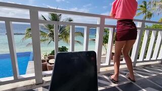 I control her pussy in public with a lovense lush - she moans and is embarassed