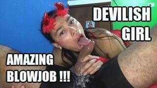 COSPLAY BLOWJOB 250419BA2 SARAI DEVILISH WOMAN IN LINGERIE MAKING BLOWJOB TRICKS WHILE SUCKING COCK + FREE SURPRISE SHOW