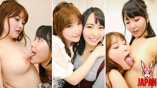 Koharu and Chihiro Suzuki bite each other’s nipples after work, One tongue per tit, And they come together