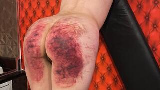 Spanking bundle! Brazilian slave spanked with flogger, dragontail, paddle and breast spanking