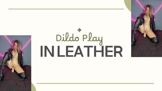 leather dildo play