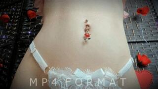 Rose Dangle Ring Belly Button Fingering (HD) MP4