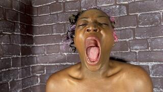 Swim Suit Model MelaninTongue Yawns loud and hard pt2