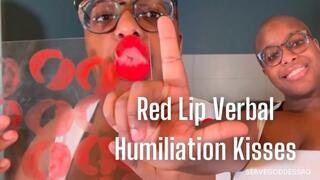 Red Lip Verbal Humiliation Kisses - Royal Ro ebony lips lipstick fetish hd mp4 1080p