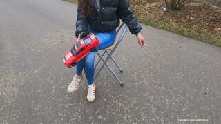 buttcrush and toycar crush with used adidas vienna