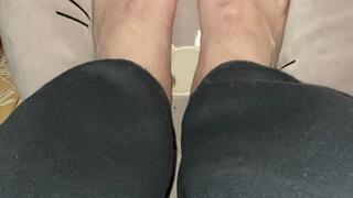 Crushing plushie with stinky feet