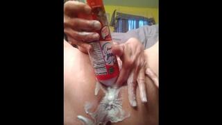 Whip cream  play, I wish I had a young stud to eat it all up