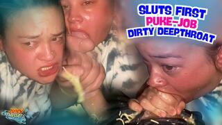 First Time PUKE THROAT FUCK & TEARS