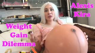 Weight Gain Dilemma With Alexis and Kira - Bratty Bloated Feedee Belly Quad Gains Over Time[HD]