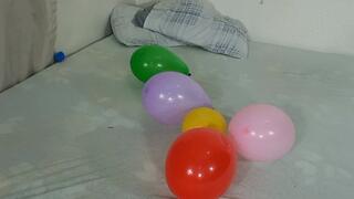 Kiara and Anita farting in balloons part 1
