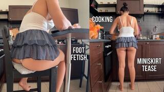 My Panties Are Showing While I Cook Barefoot