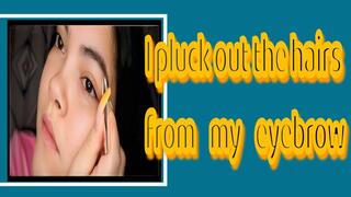 Eyebrow Plucking Up Close