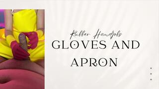 rubber apron and glove handjobs