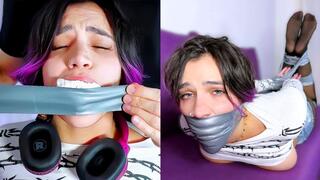 Too TIGHT for an Angel? Her SOCK Won’t Leave That SEALED Mouth Anytime Soon!