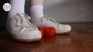 Crushing persimmons with my tenis and feet 2