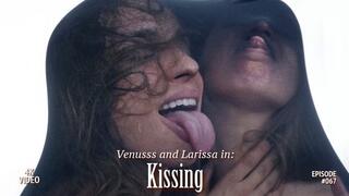 Two blondes kissing encased in nylon! (4K VIDEO)